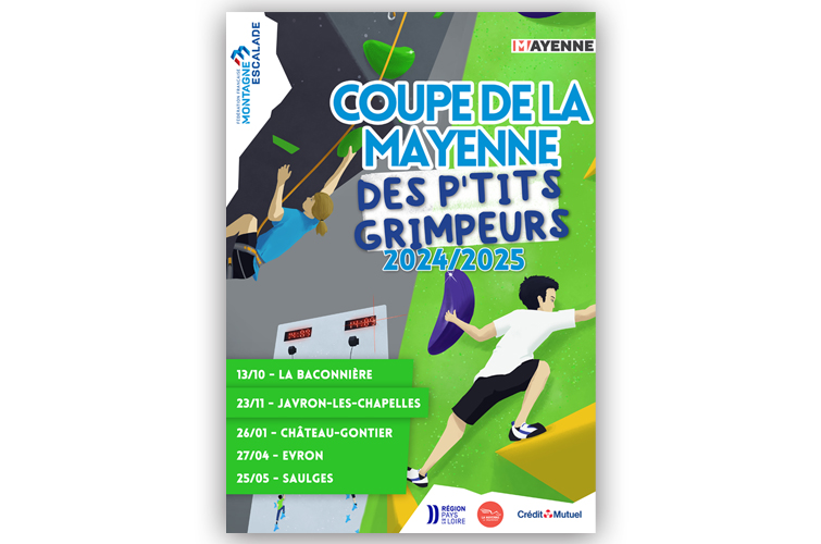 2è étape de la Coupe de la mayenne des p’tits grimpeurs – modification du programme